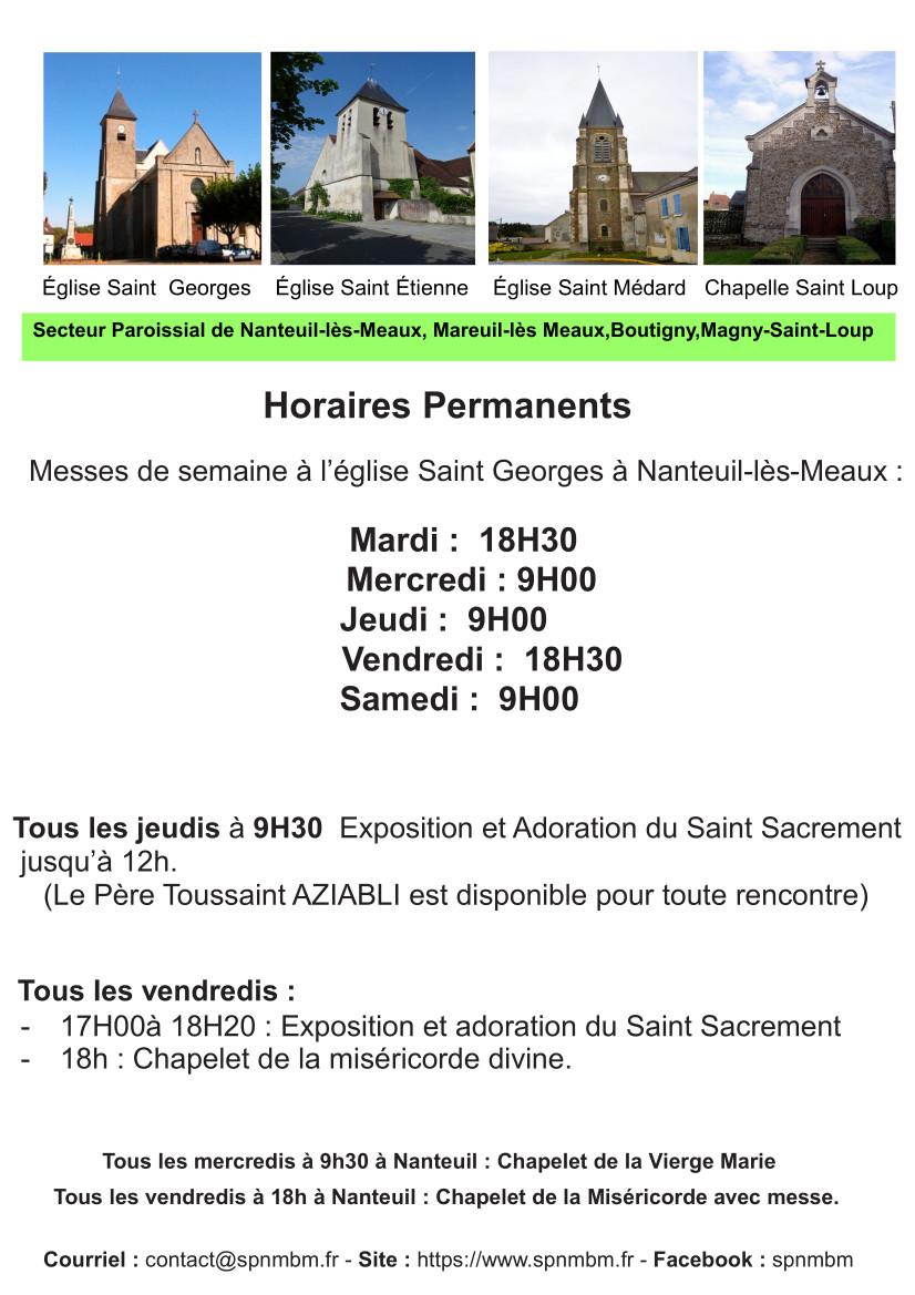 Affiche messe de semaine 2025 05